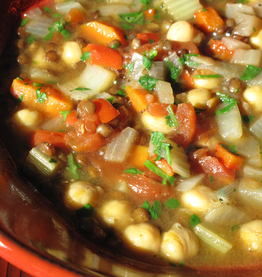 Moroccan Lentil And Garbanzo Bean Soup | Laura B. Russell