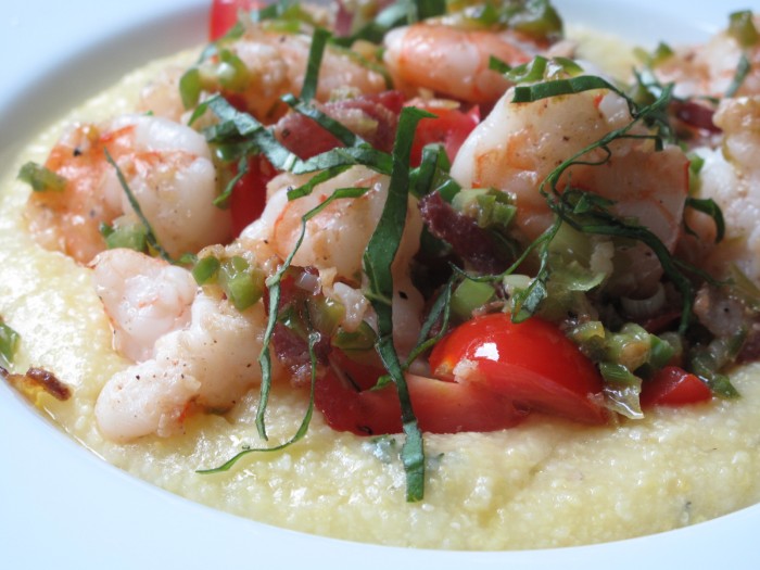 Shrimp Sauté with Thyme Grits | Laura b. Russell